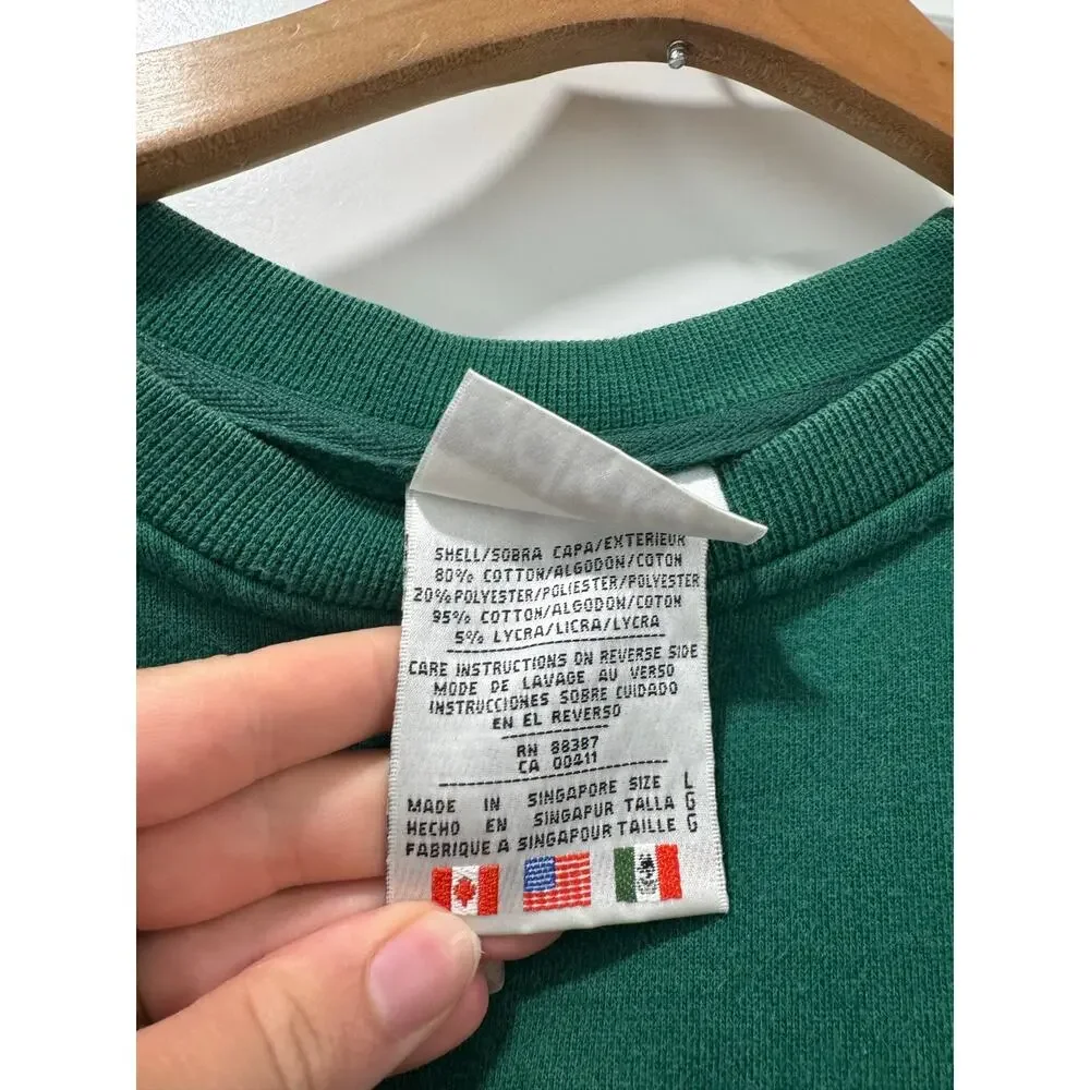 Adidas Vintage Y2K green embroidered Crew size large